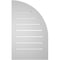 Ekena Millwork Quarter Round Top Left Surface Mount PVC Gable Vent w/ 2"W x 1-1/2"P Brickmould Frame, 16"W x 26"H GVPQL16X2602SF - alternate 3